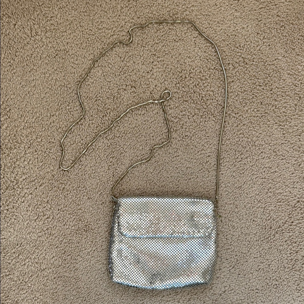 Valerie Stevens Silver Crossbody Evening Bag